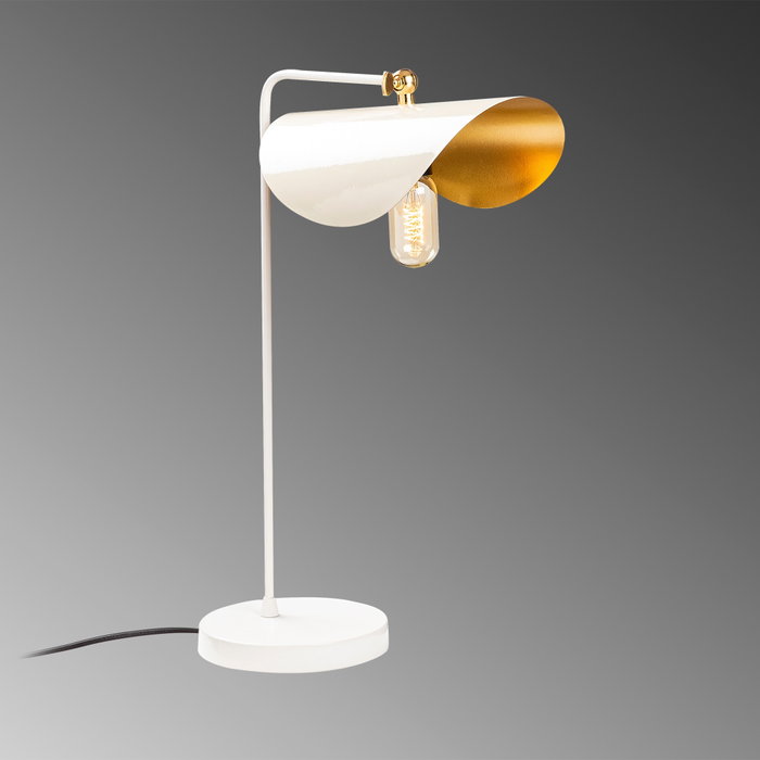 Opviq Sivani - MR - 844 Lámpara de Mesa Blanco y Dorado
